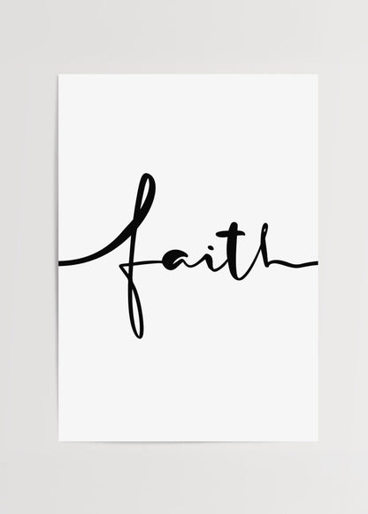 Minimalist wall art featuring the word &