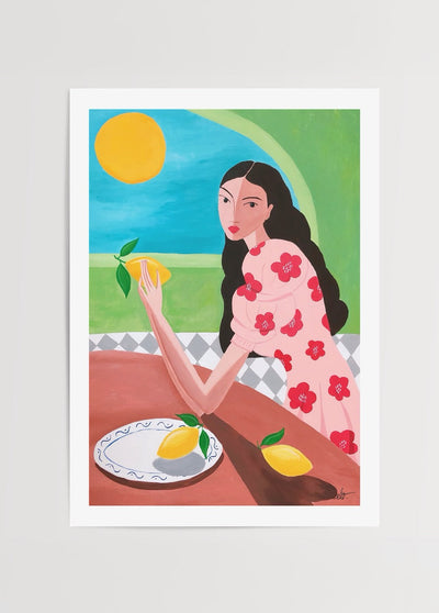 Radiant Woman Lemon Poster Print
