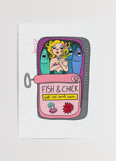 Fish & Chick Poster Print