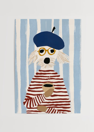 French Puppy Poster Print