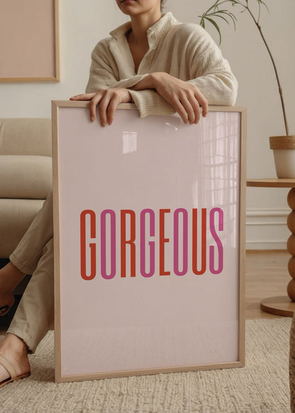 Bold typography artwork featuring the word &