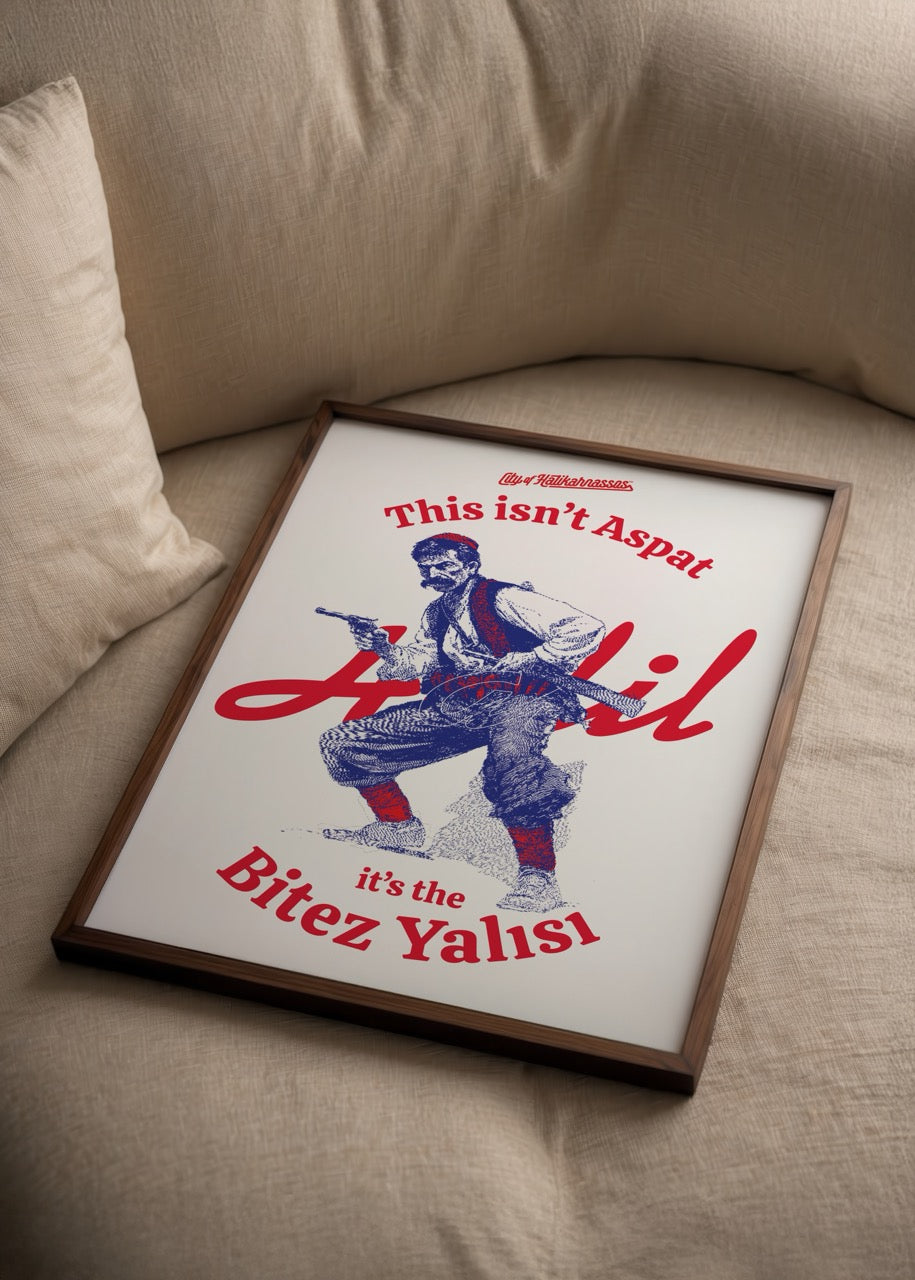 Halil Poster from The Other Bodrum Collection, vibrant vintage style.