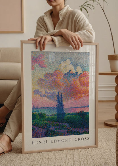 Tranquil Mediterranean Dusk wall art featuring a vibrant sunset.