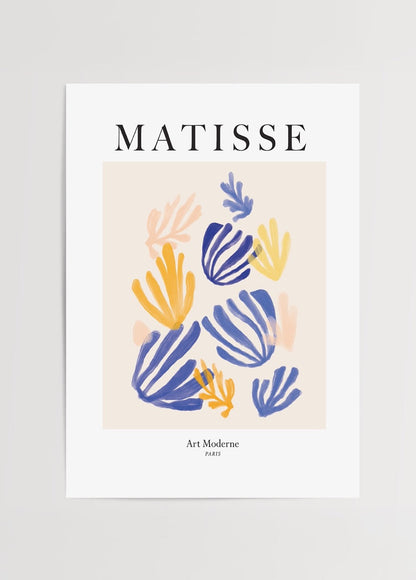 Vibrant modernist botanical wall art with organic shapes in soft hues.