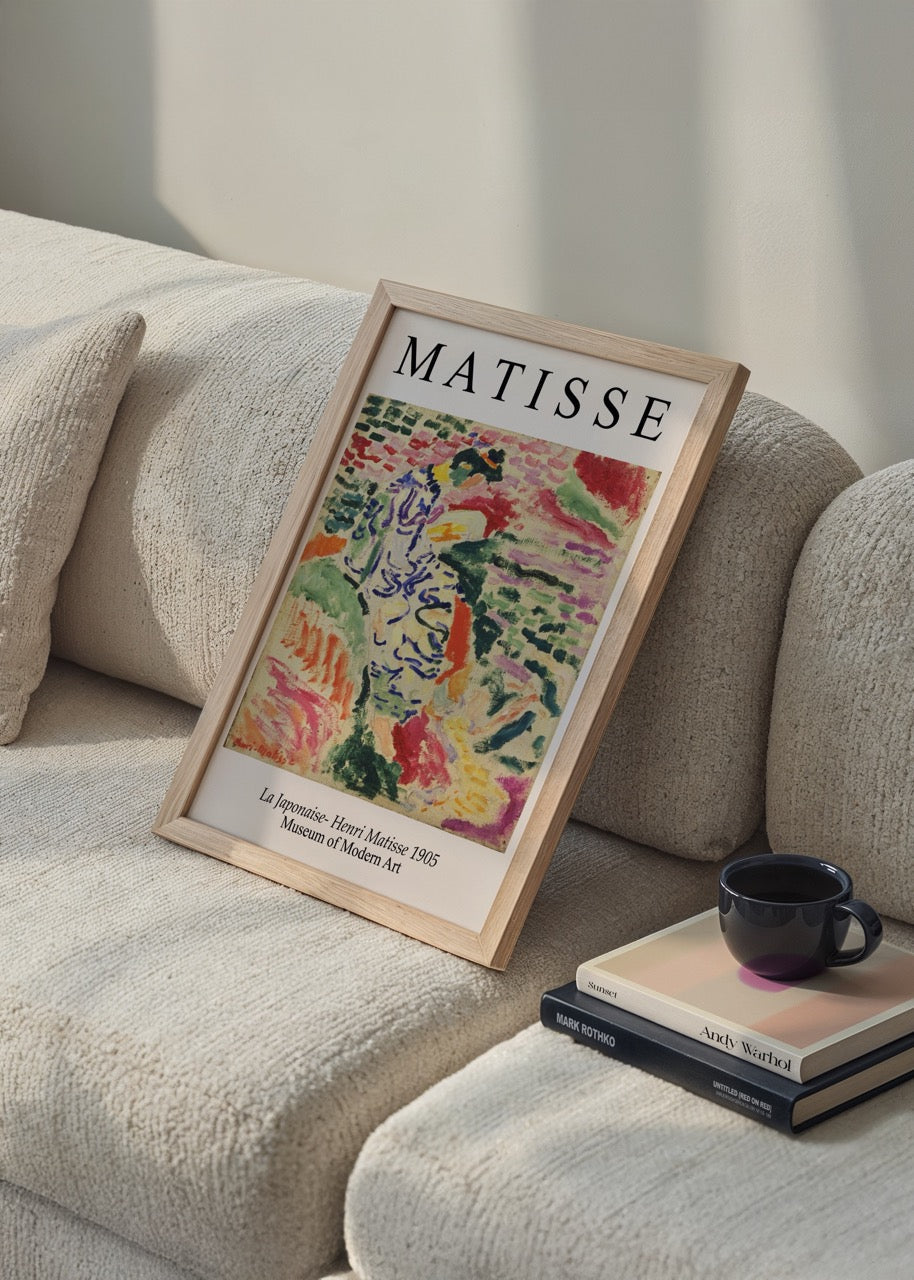 Vibrant Japonisme wall art featuring bold brushwork and lively colors.