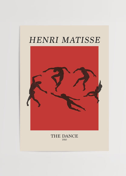 Dynamic dance silhouettes against a bold red background.
