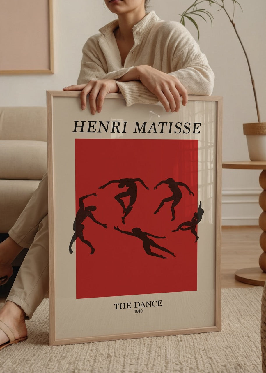 Dynamic dance silhouettes against a bold red background.