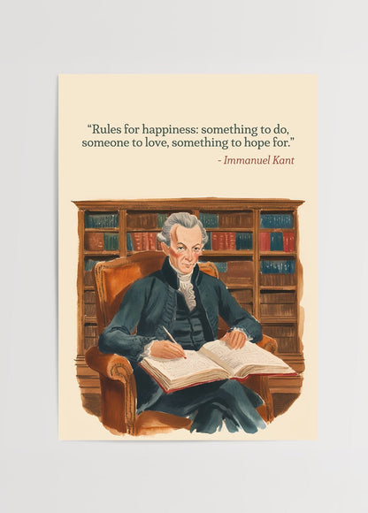 Artistic poster featuring a quote by Immanuel Kant, ideal for wall decor.