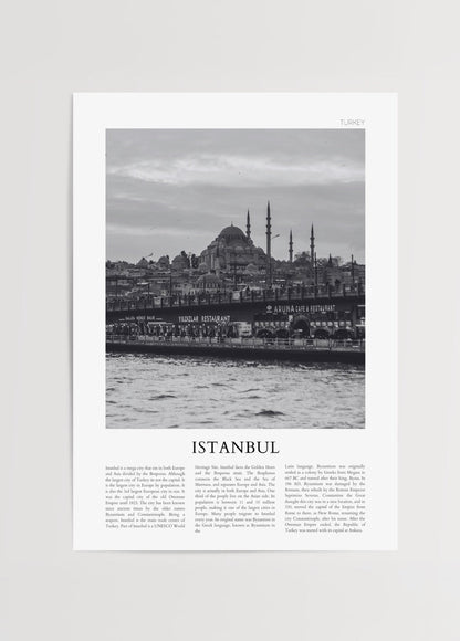 Monochrome poster of Istanbul&