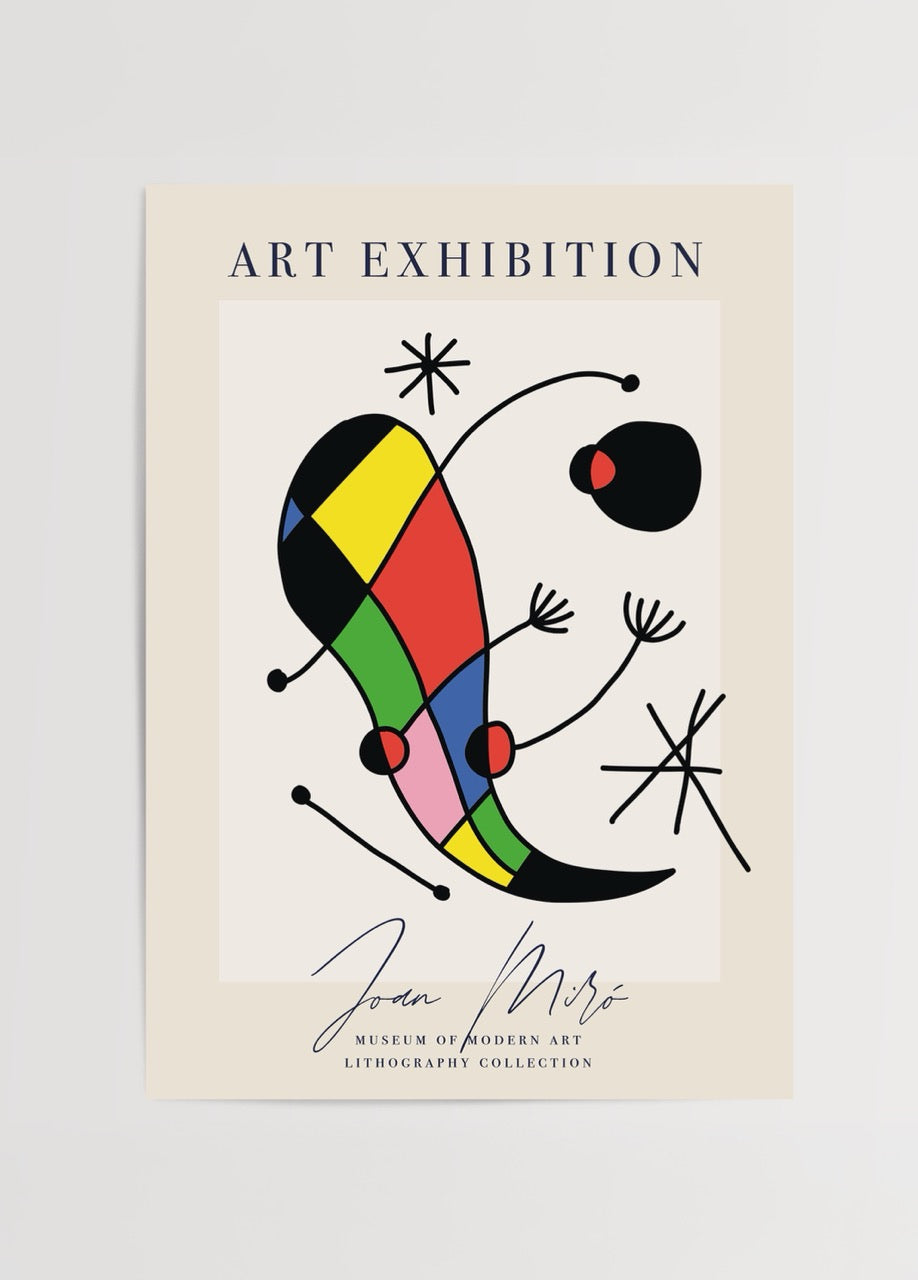 Vibrant Dreamscape Lithograph Print showcasing bold colours and playful shapes.