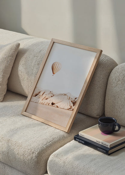 A serene hot air balloon over Cappadocia&