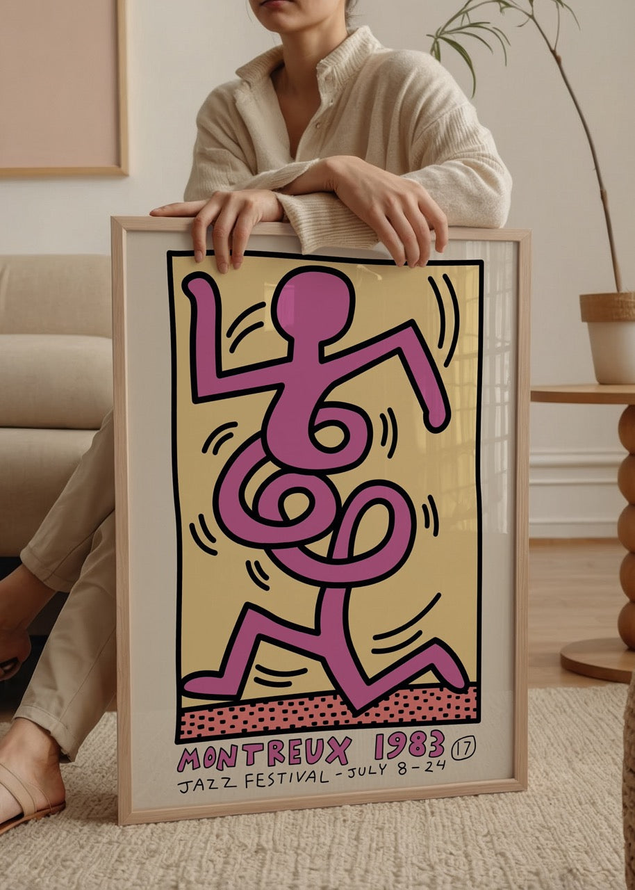 Vibrant poster featuring dynamic figures celebrating jazz music.