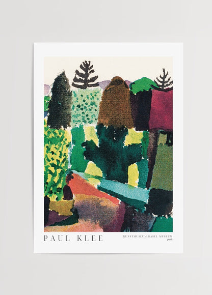 Vibrant landscape artwork featuring rich greens and browns, ideal for wall decor.