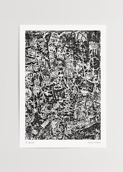Black and white abstract artwork featuring intricate patterns, ideal for modern interior styling.