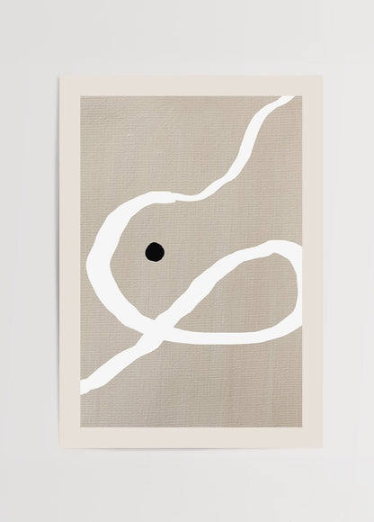 Minimalist lines on a beige background, creating a serene focal point for wall art.