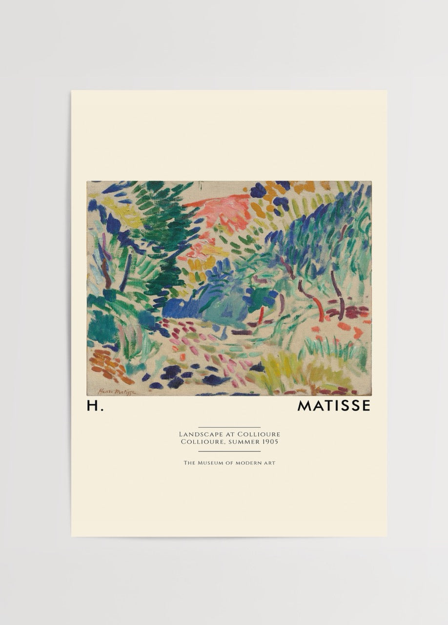 A vibrant coastal landscape artwork featuring lively brushstrokes and colours for decorative wall art.