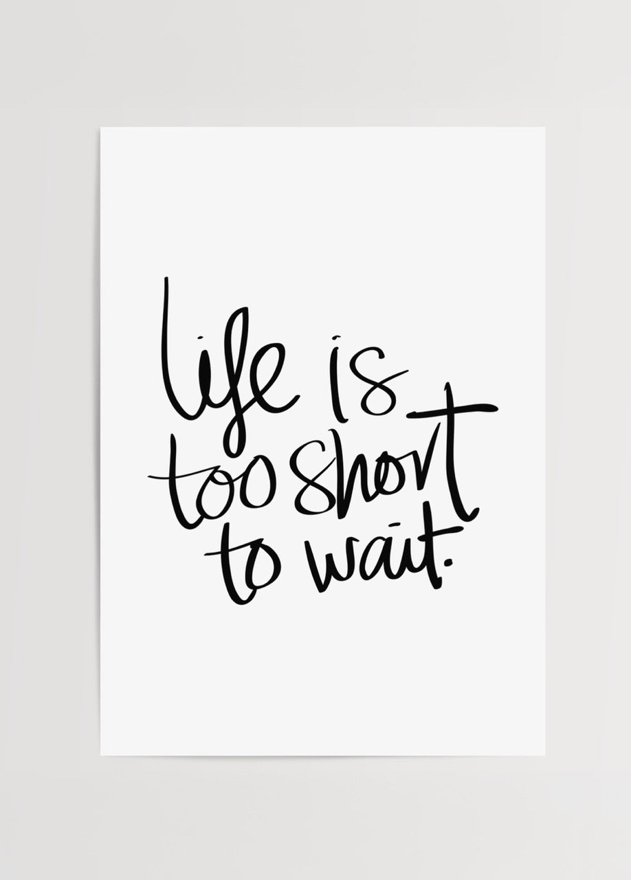Inspirational wall art poster with the quote &
