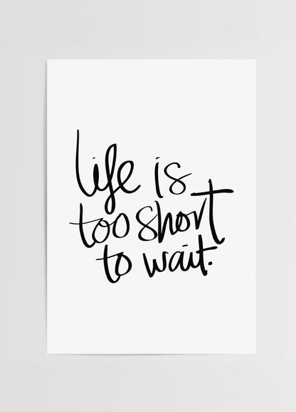 Inspirational wall art poster with the quote &