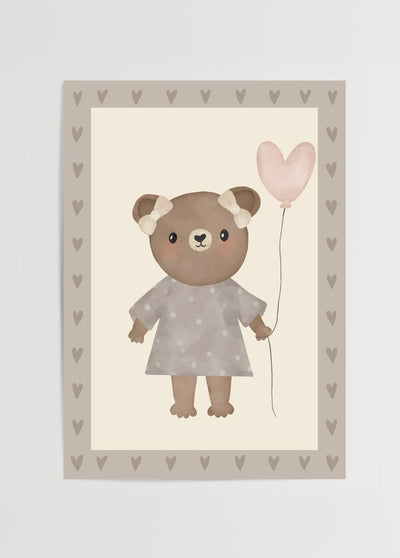 Love Balloon Teddy – Poster Print