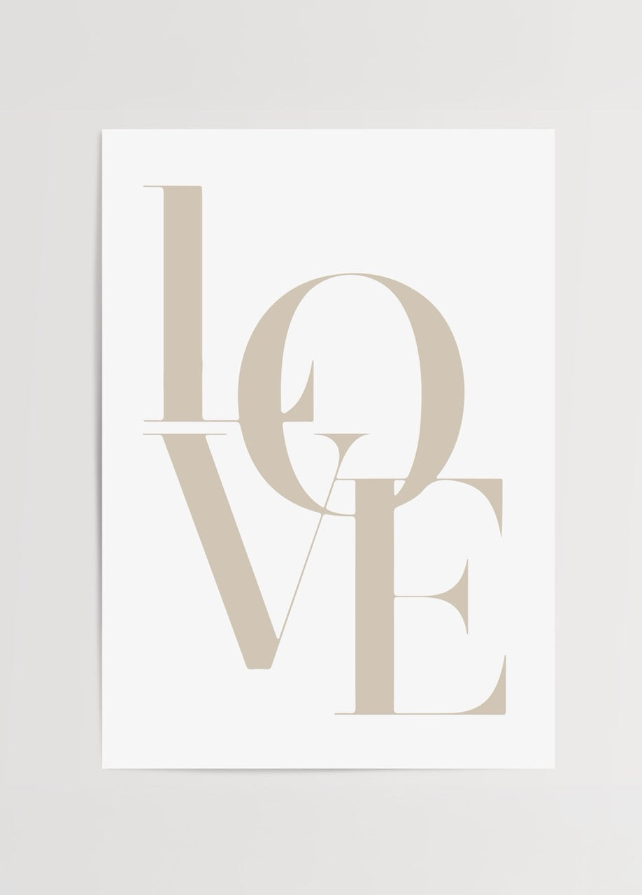 Elegant typography art print featuring &