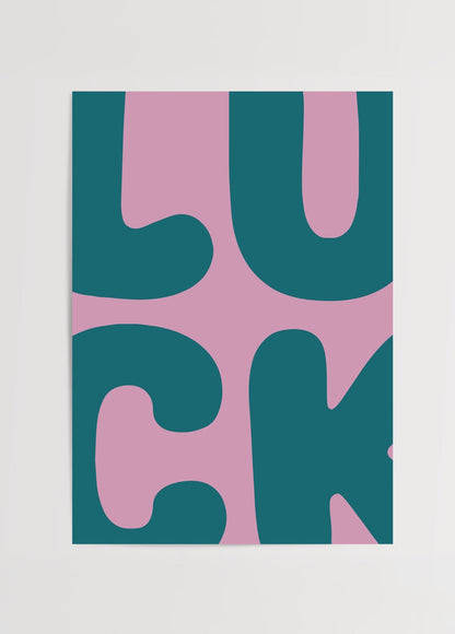 Bold typography artwork featuring the word &