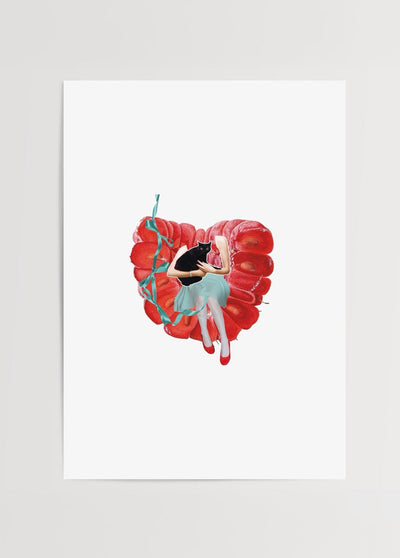 Lucky Black Cat Poster Print
