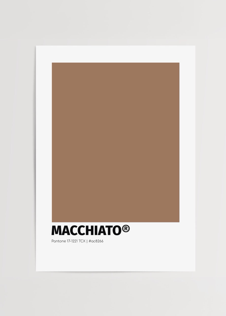 Warm Macchiato Elegance Art Print featuring a rich brown hue.