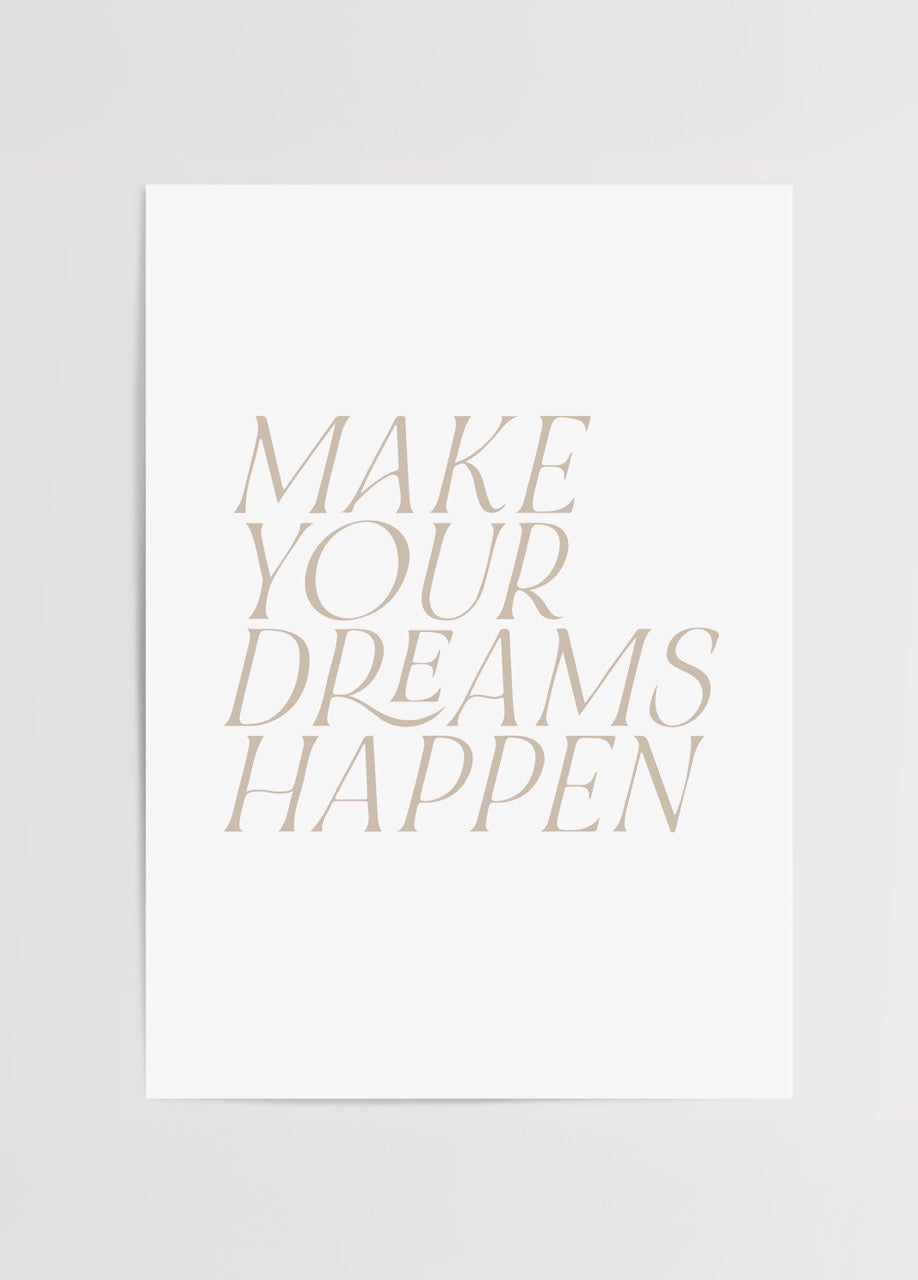 Minimalist typography poster with the phrase &