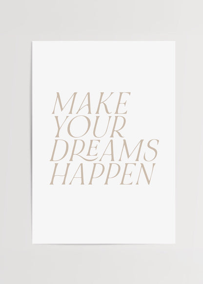 Minimalist typography poster with the phrase &