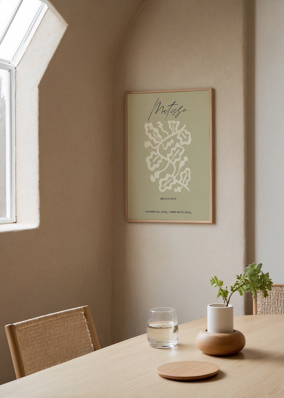 Minimalist Organic Harmony Cut-Out Wall Art in soft colors.