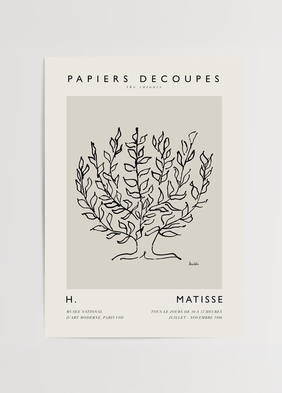Elegant botanical line art poster featuring minimalistic plant design.