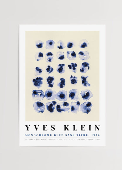 Azure Harmony Grid wall art featuring dynamic blue shapes