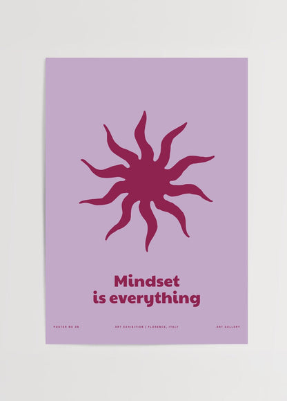 Bold poster featuring sunburst design with the text &