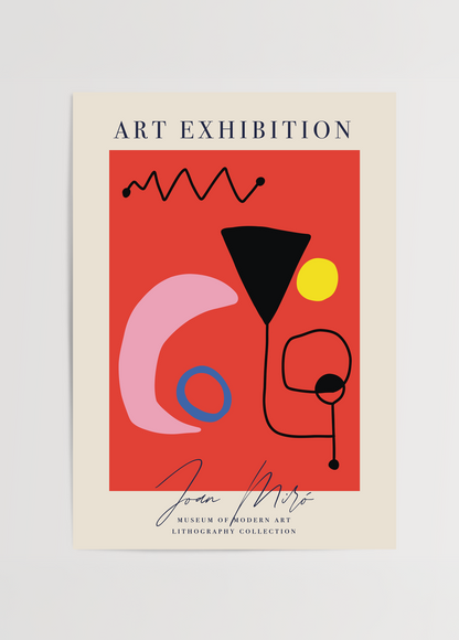 Bold abstract art featuring vibrant shapes and colours.