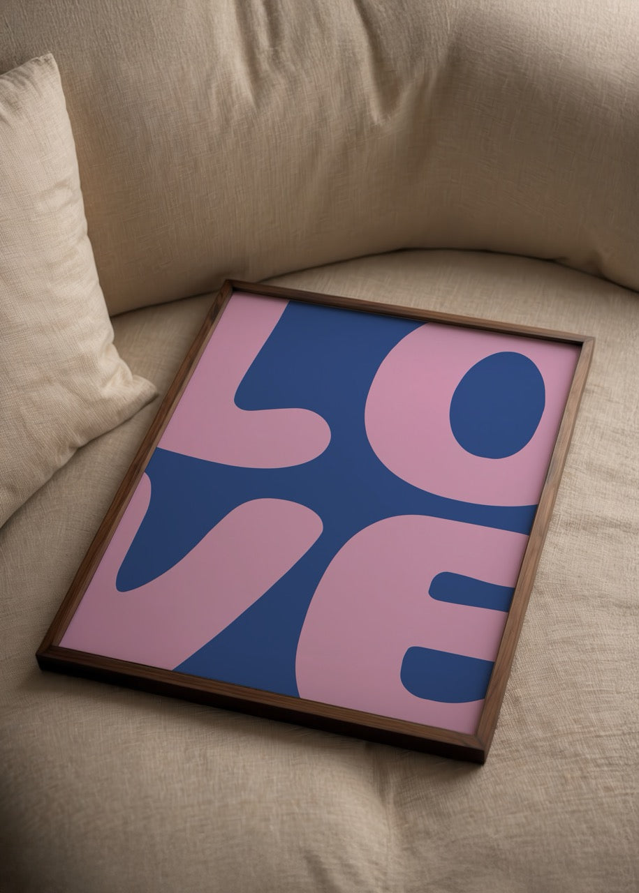 Bold typography wall art print featuring the word &