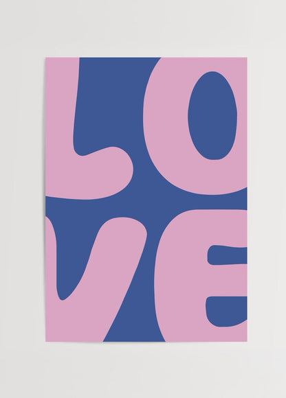 Bold typography wall art print featuring the word &
