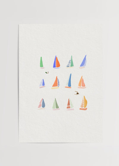 Small Sailing Boats Poster Print