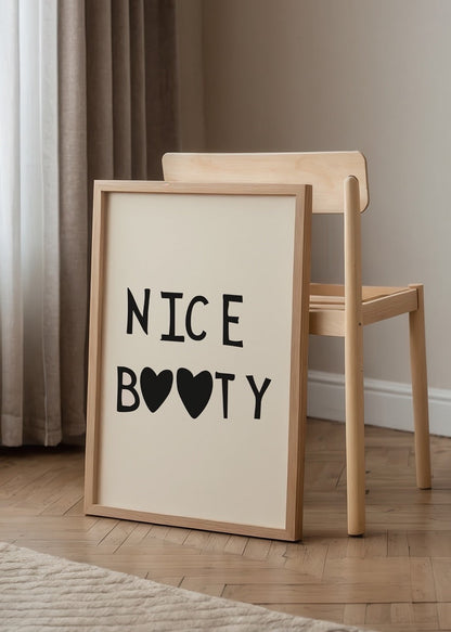 Charming Curves typography art print showcasing bold text on a neutral background.