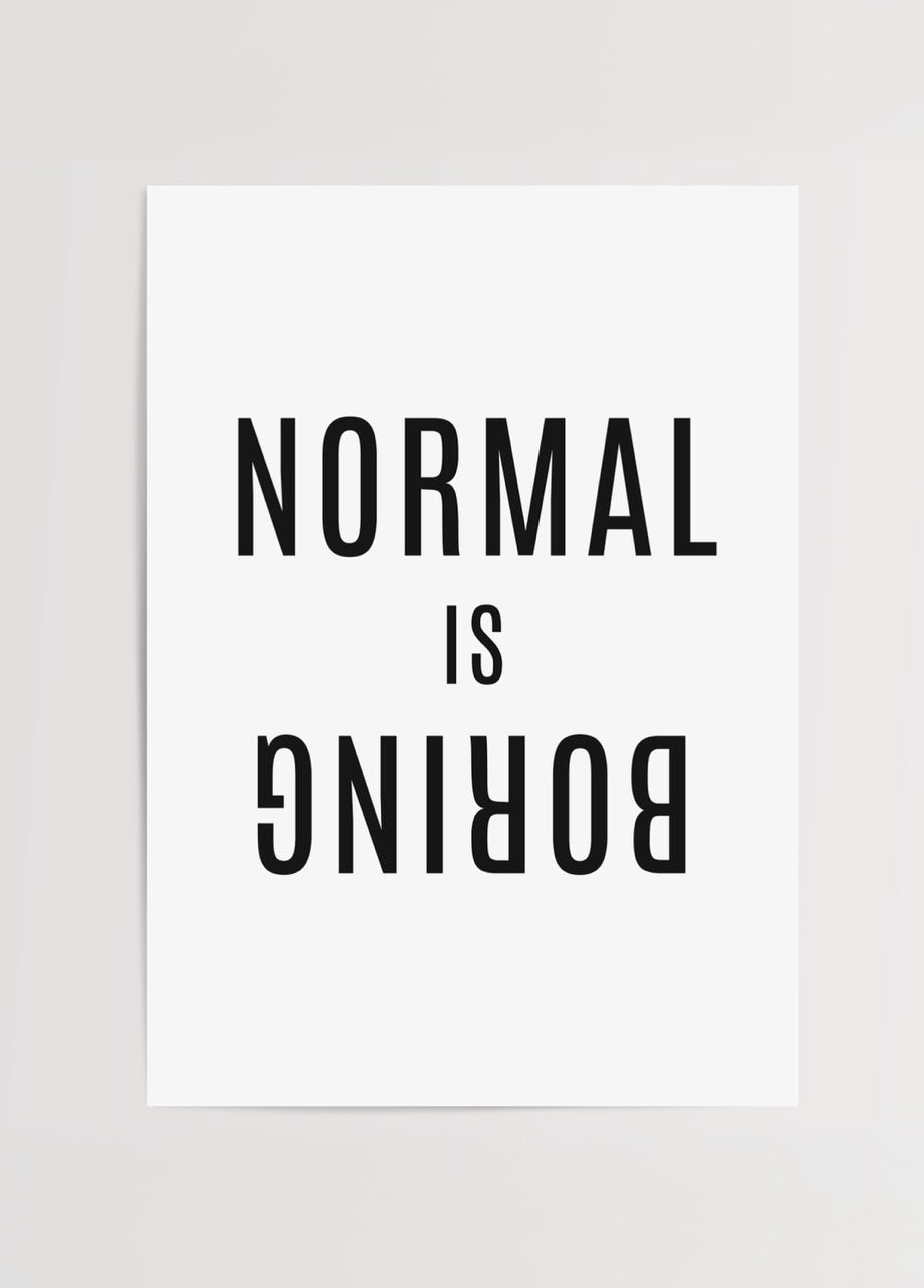 Bold typography wall art featuring the phrase &