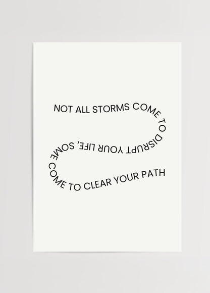 Motivational typography print featuring uplifting text on a white background
