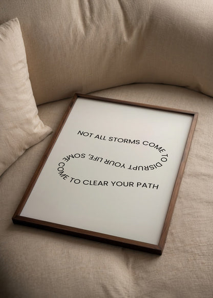 Motivational typography print featuring uplifting text on a white background