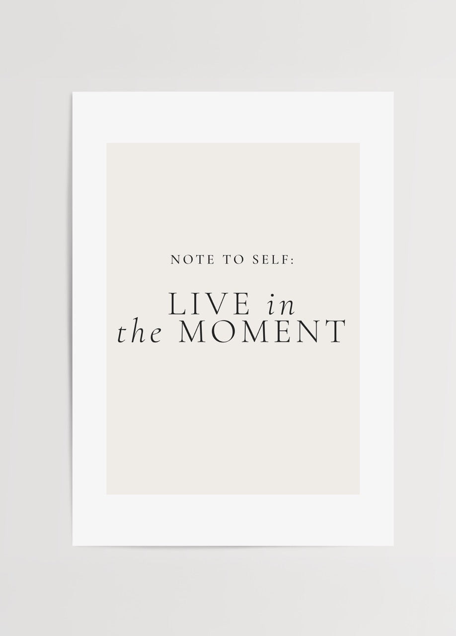 Minimalist typographic poster with &