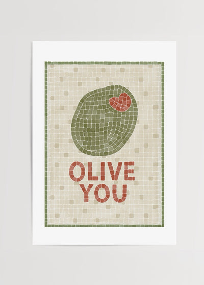 Olive You Poster Print