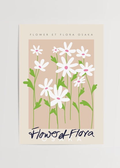 Whimsical floral print featuring delicate flowers on a beige background.