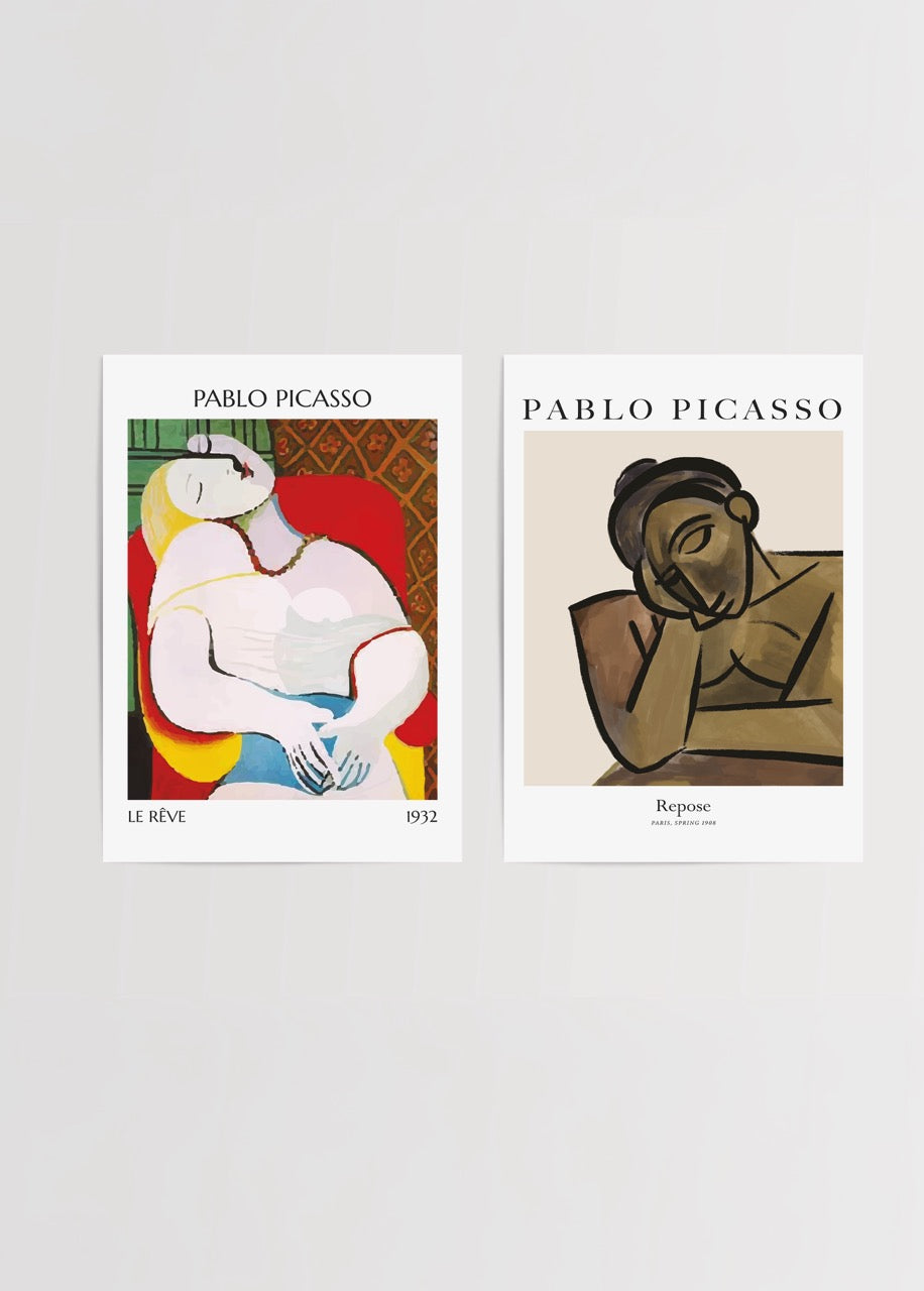 Dreamy Duality Art Print Set featuring two artistic pieces.
