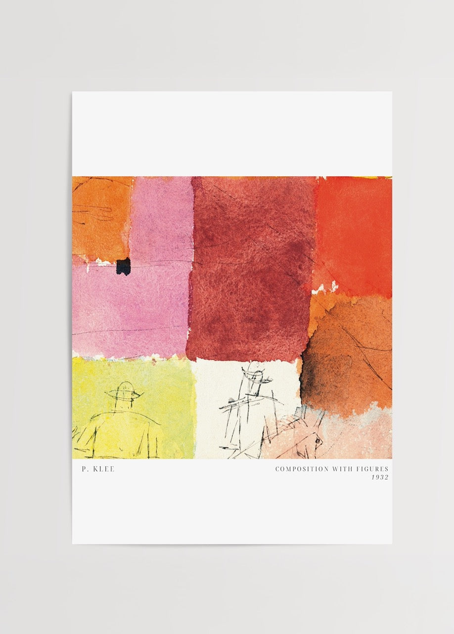 Vibrant geometric abstract wall art featuring bold colours.