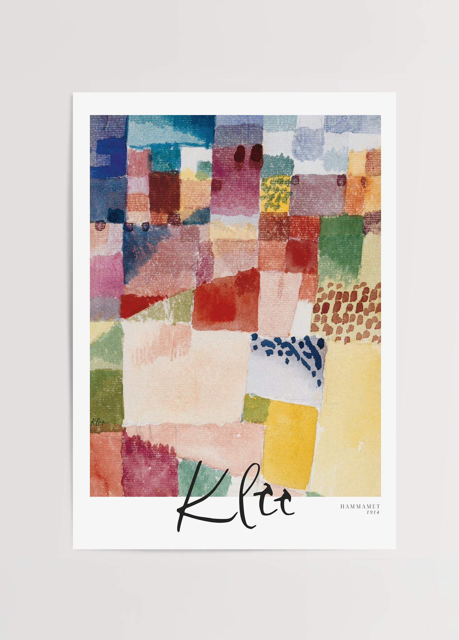 Colourful abstract wall art featuring vibrant waves and blocks of color.