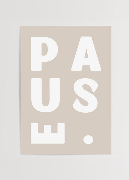 Minimalist typography art print featuring the word &