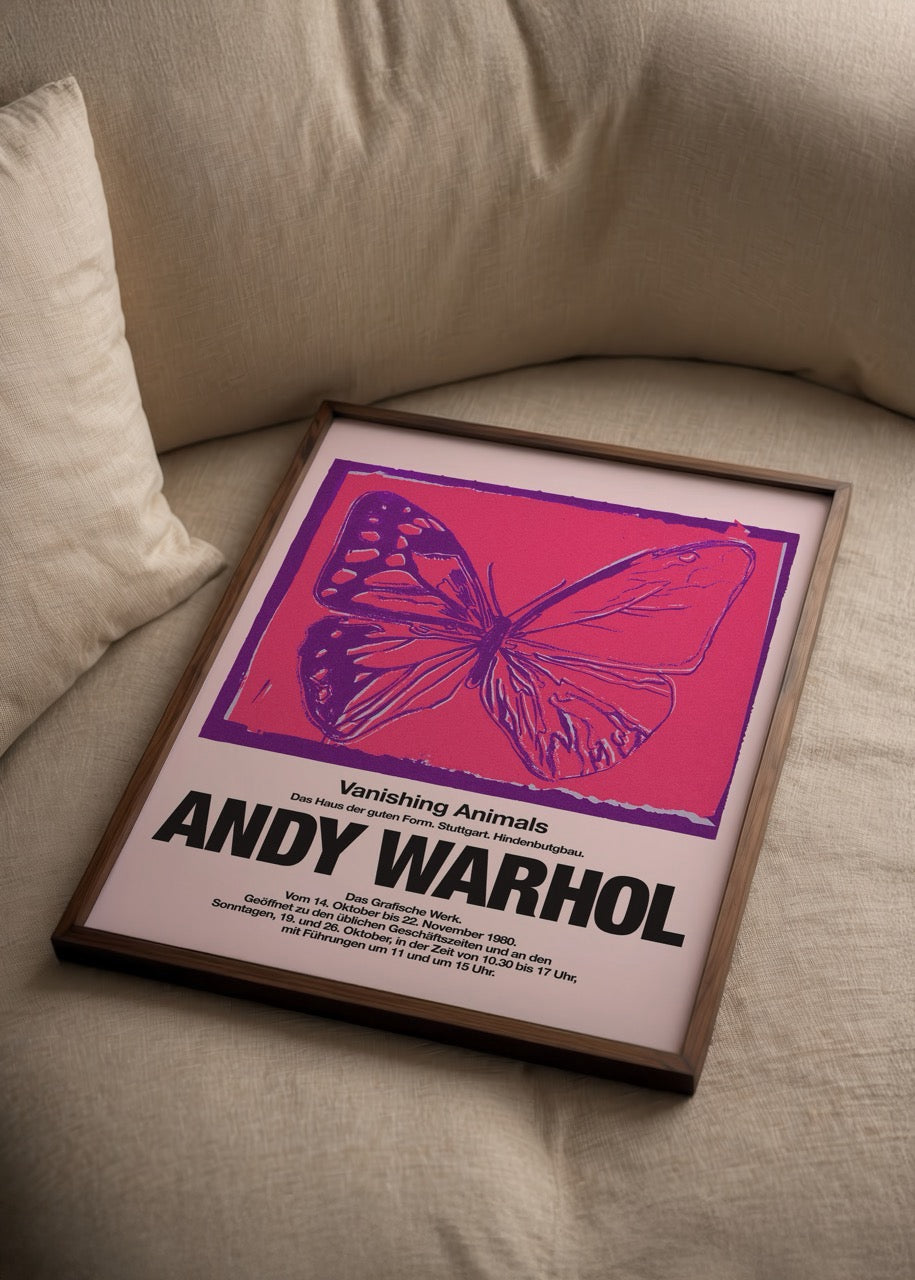 A vibrant butterfly art print featuring whimsical design, perfect for wall decor.
