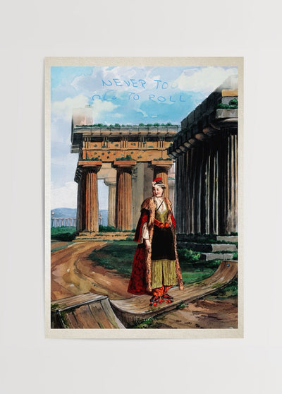 ‘Never Too Old To Roll’ Poster Print